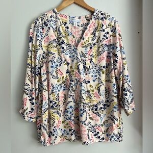 Motherhood Maternity Nursing Blouse Floral Pink Women's Medium